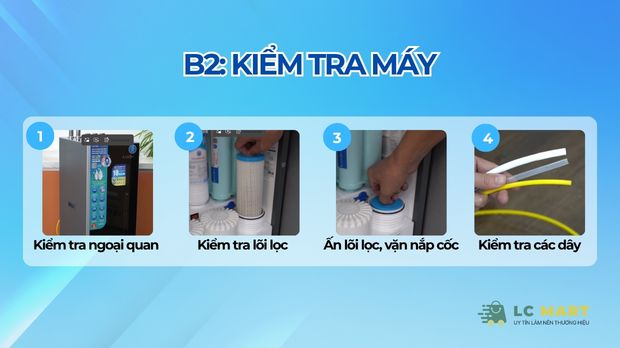 Bước 2: Kiểm tra máy