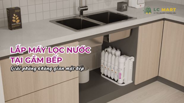 Lắp máy lọc nước dưới gầm bếp