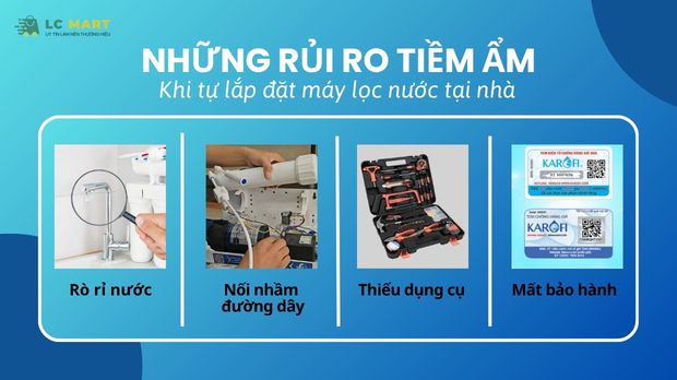 Rủi ro khi lắp đặt máy lọc nước tại nhà