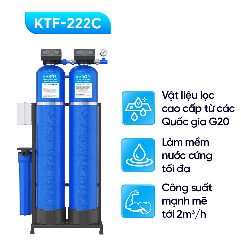 Máy lọc nước tổng đầu nguồn Karofi KTF - 222C