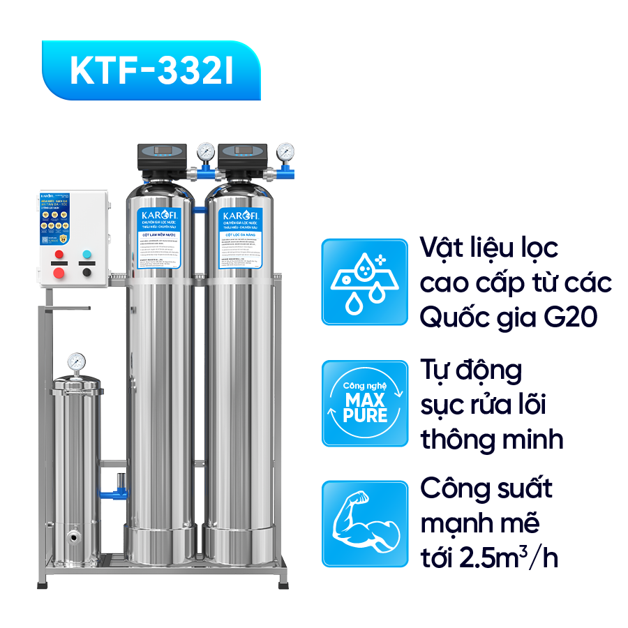 Máy lọc nước tổng đầu nguồn Karofi KTF - 332I