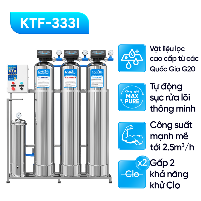 Máy lọc nước tổng đầu nguồn Karofi KTF - 333I