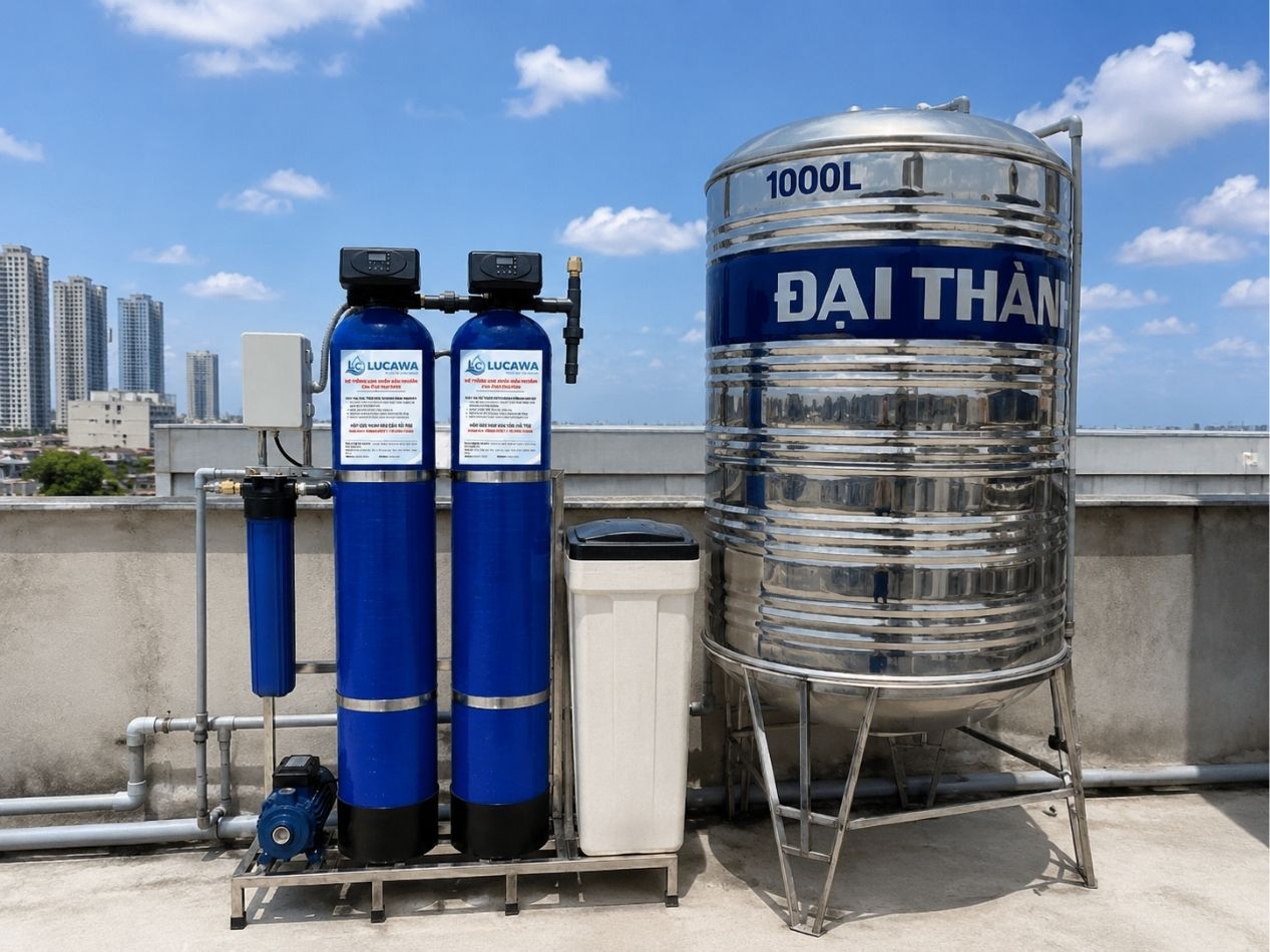 lọc tổng đầu nguồn 2 Cột Composite – LC-2CAI
