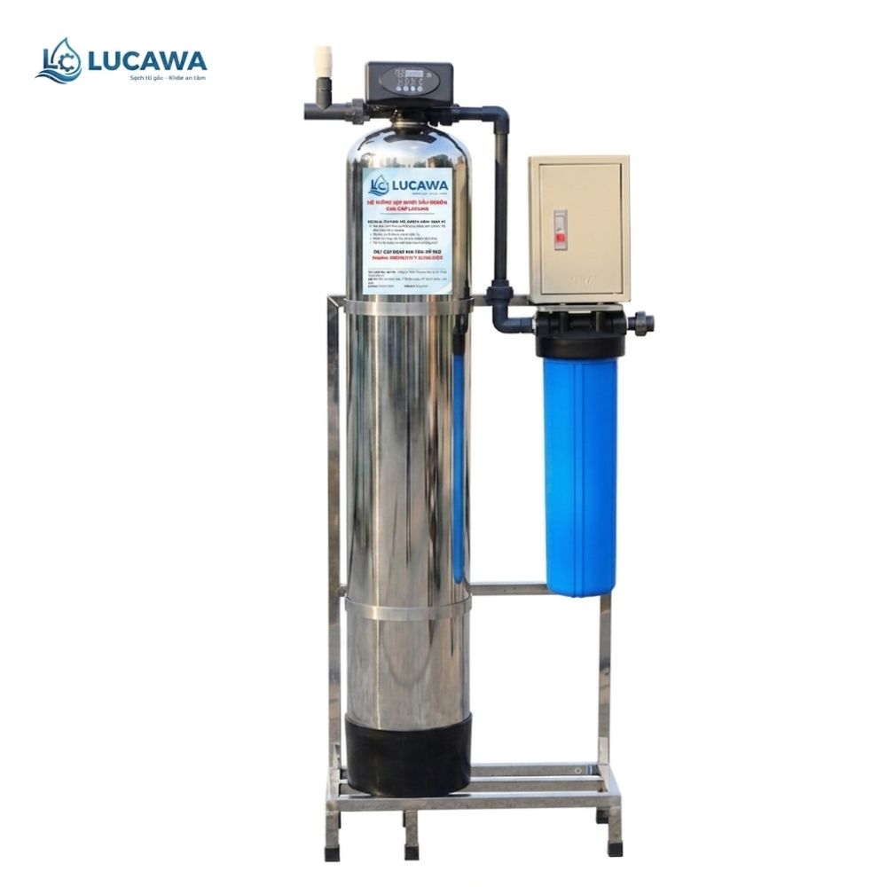 Hệ thống lọc tổng đầu nguồn 1 cột Inox – LC-1IAM – Van Tự Động