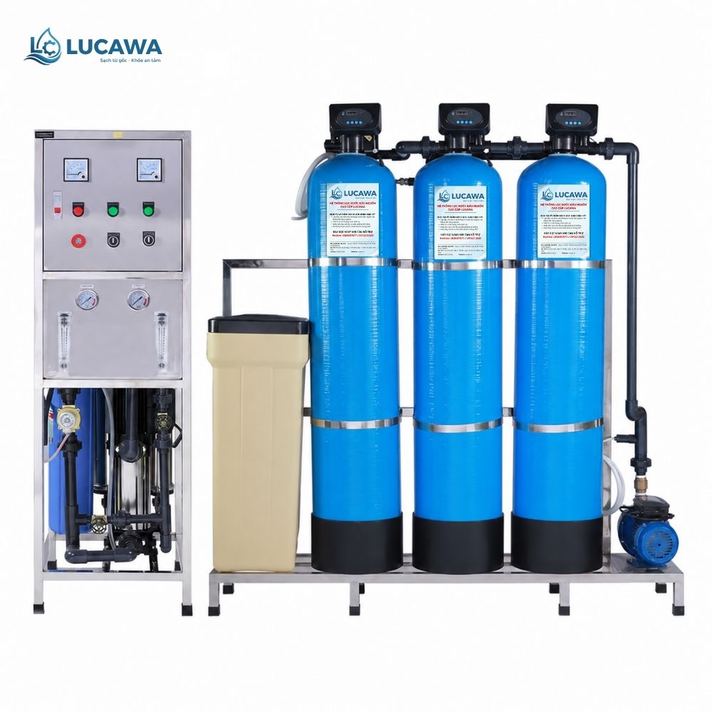 Máy lọc nước công nghiệp 500 lít/h, hệ thống lọc nước tinh khiết 500 lít/h